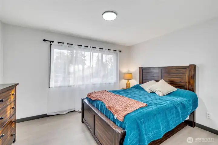 Upstairs bdrm #3 - These blues are akin to Pacific Northwest sports: The Kraken & Mariners overlayed by that knitted blanket you forgot you had (and forgot you liked).