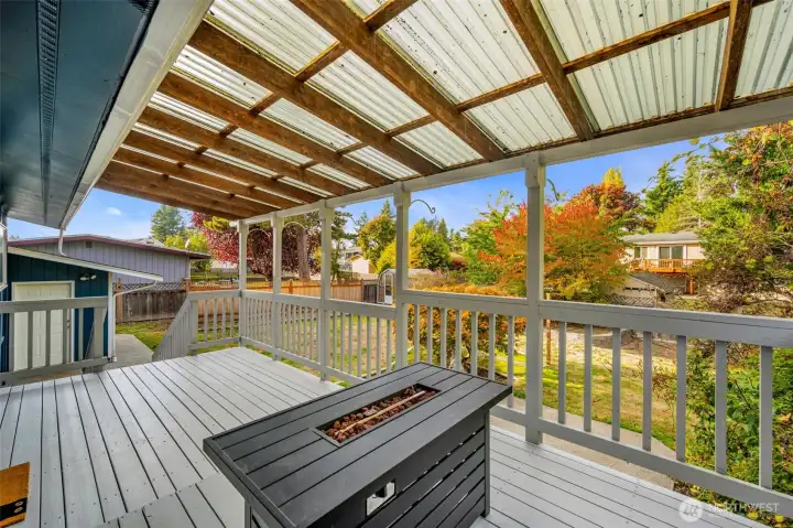 A back deck far enough away from your nosy neighbors to give you peace and comfort during lonely nights.