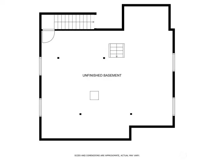 Unfinished basement.