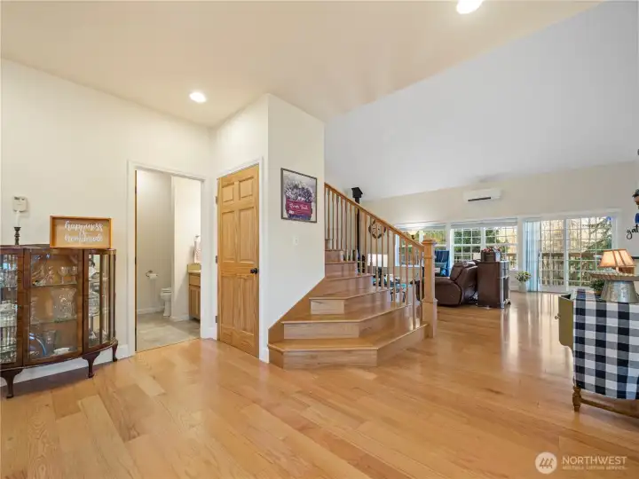 Front Entry leads to Office & 3/4 bathroom.