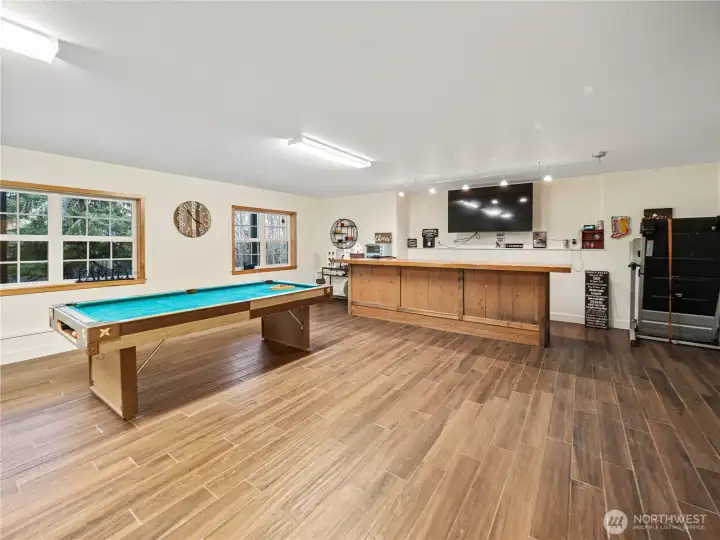 Downstairs bonus/rec room.