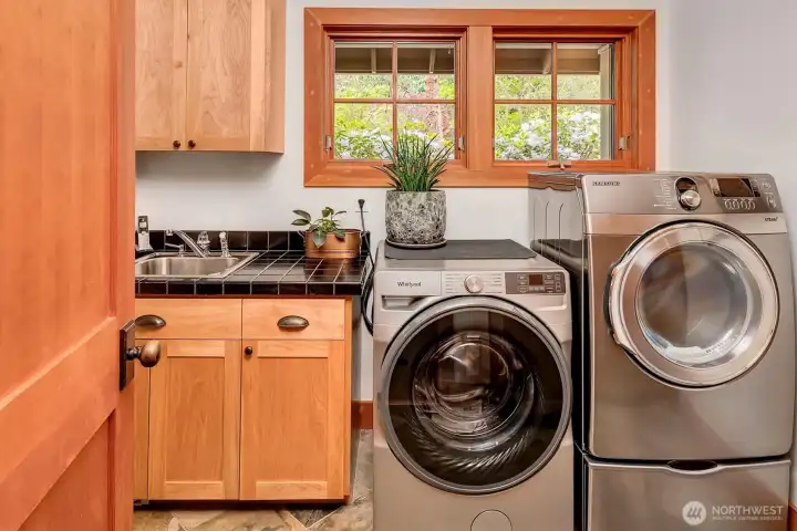 Generous laundry room