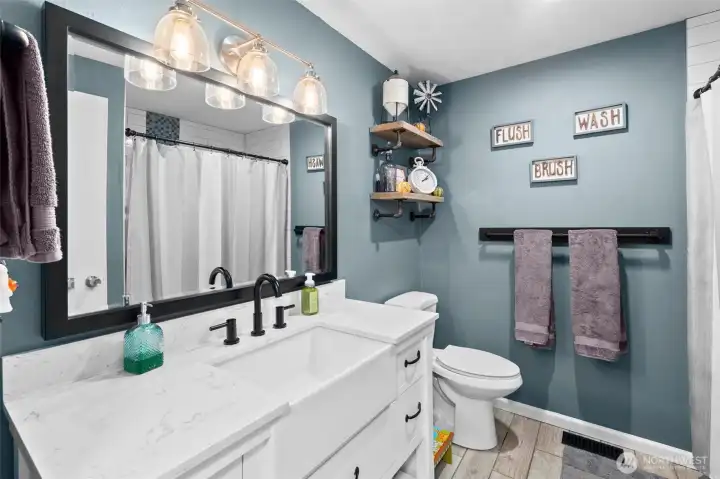 updated full hall bath