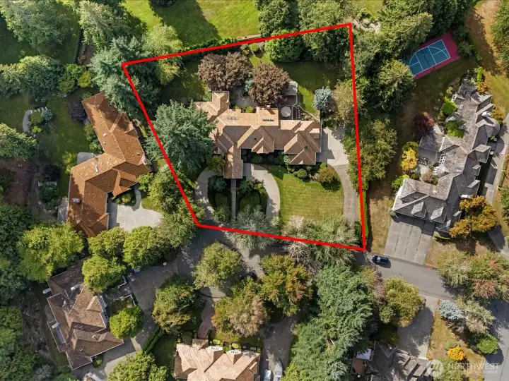 Massive lot -- 35,002sqft.  You're own slice of heaven.