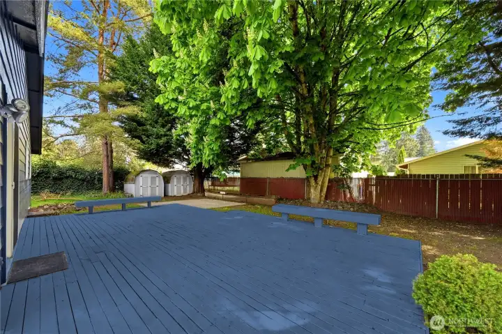 Deck is virtually painted. Will be painted prior to closing.