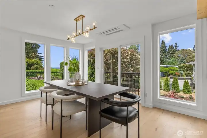 Large windows bring in tons of natural light