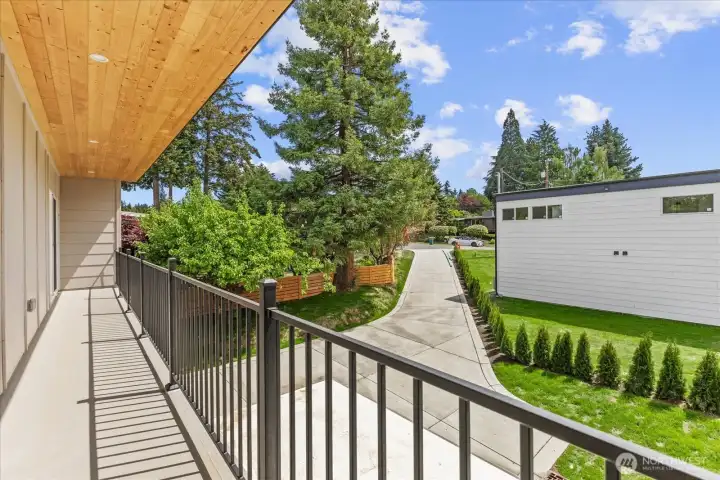 Oversized second floor balcony.