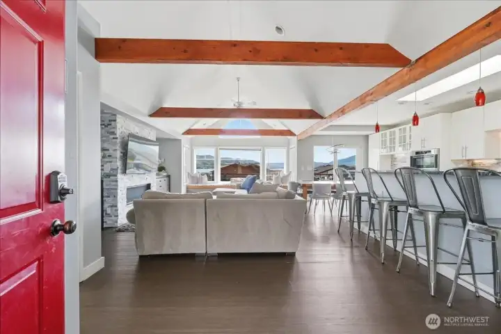 Step inside the spacious. open design