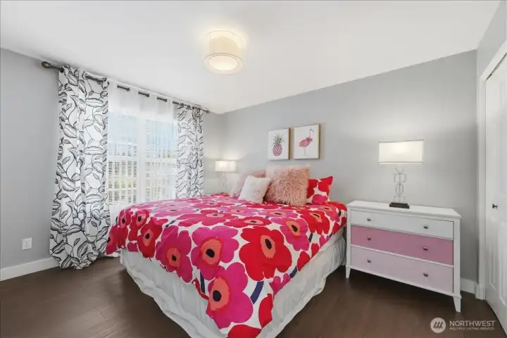 Bedroom on main with curated decor