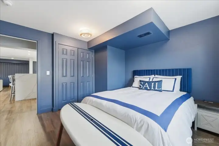 Lower level bedrooms with designer paint and finishes