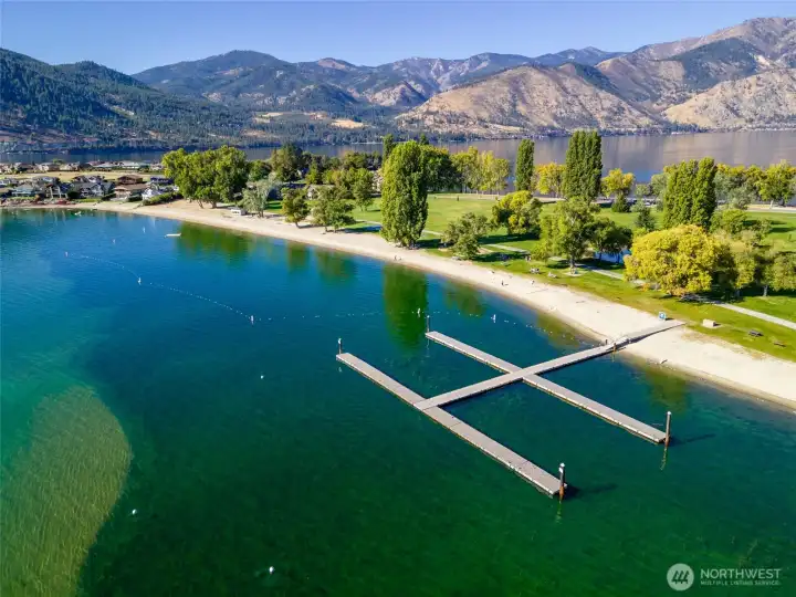 Marina on bay side for calm water, also a marina on the uplake side for convenient access