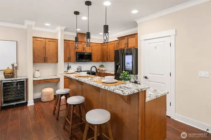 This kitchen has been virtually changed to reflect a more neutral color This kitchen has been virtually changed to reflect a more neutral color
