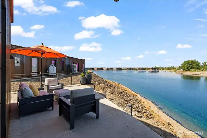 Deck facing the lake