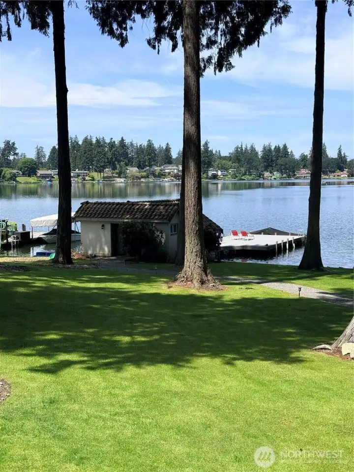Community dock and boathouse Community dock and boathouse