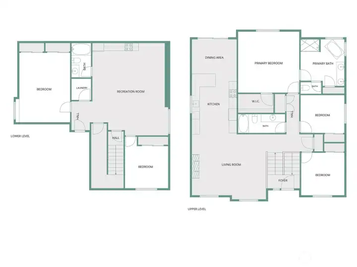 Floor Plan of both floors. Tremendous opportunity for multi-family living, guest suite, or simply enjoy the expansive layout! Floor Plan of both floors. Tremendous opportunity for multi-family living, guest suite, or simply enjoy the expansive layout!