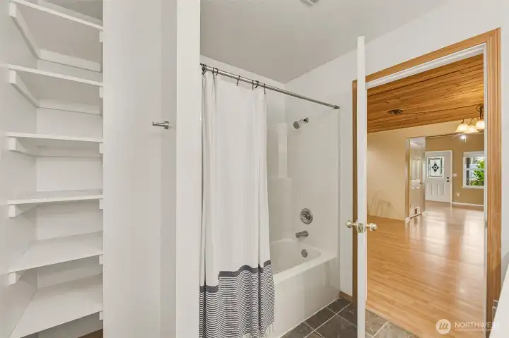 Includes Linen Closet Storage