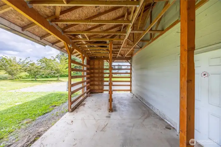 Additional Covered Storage Area off of Garage