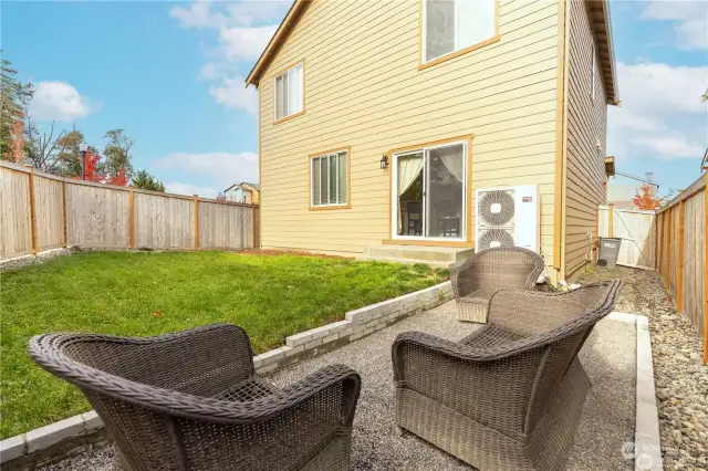 Patio and fully fenced yard