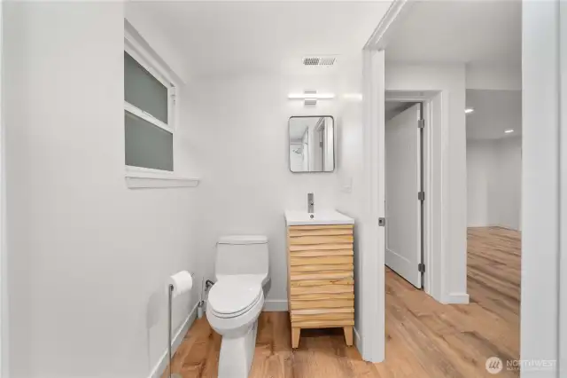 Lower level shower