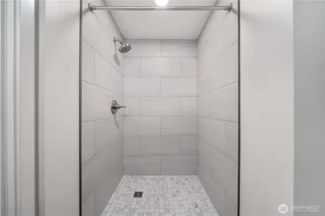 Lower level shower