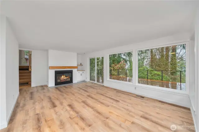Main living area with fireplace
