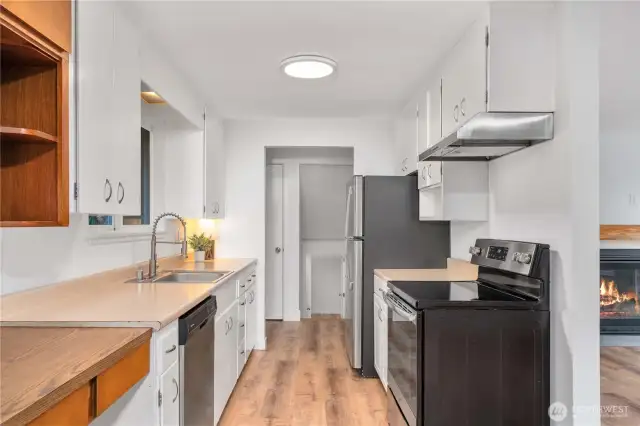 Galley style kitchen