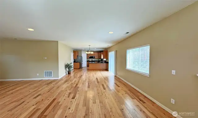 Hardwood flooring throughout main level
