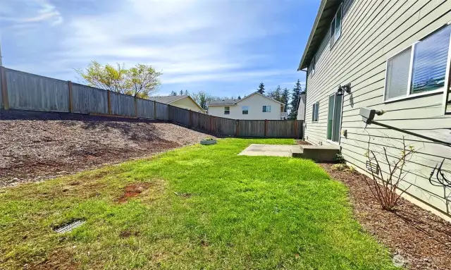 Peaceful backyard with Patio