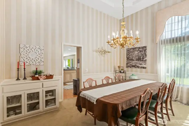 Formal Dining Room With Statement Window