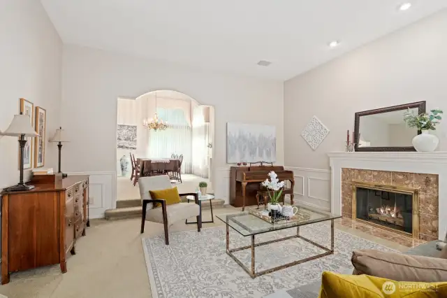 Living Room Features Gas Fireplace