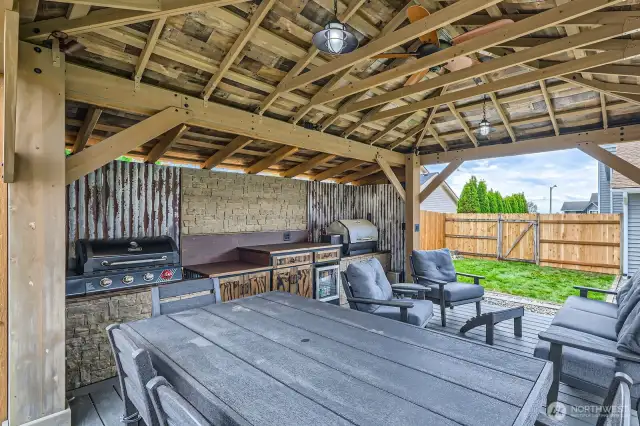 LUXURY GAZEBO/PATIO IS THE PERFECT PLACE TO GET AWAY, RELAX AND ENTERTAIN.