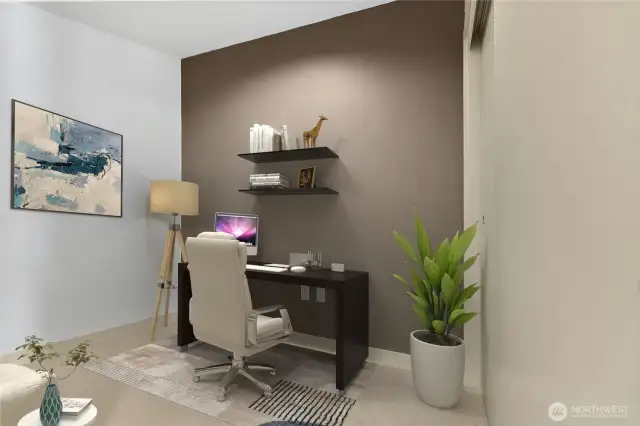 Den space that's perfect for home office use