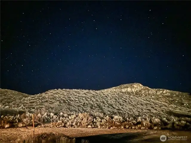The starry skies at night are tranquil here.