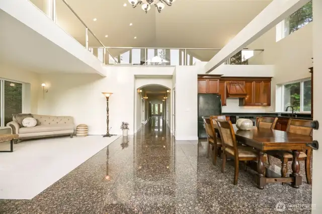 Enter through the Lake Side to your open Kitchen and Living Area