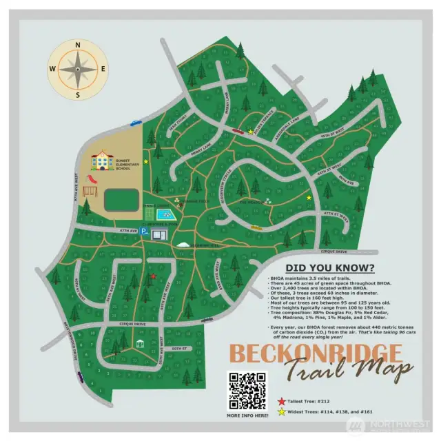 Beckonridge Trail Map - 3.5mi of trails!