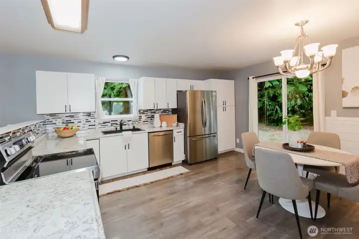 All Stainless Steel Appliances Included, Microwave too