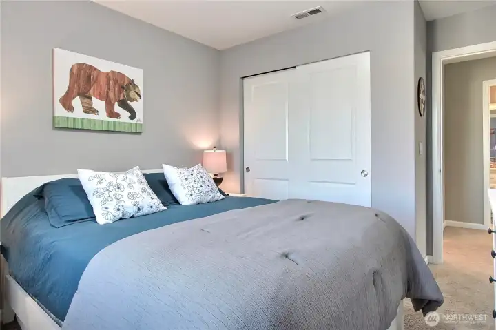 Bedroom #2, nicely sized closet!