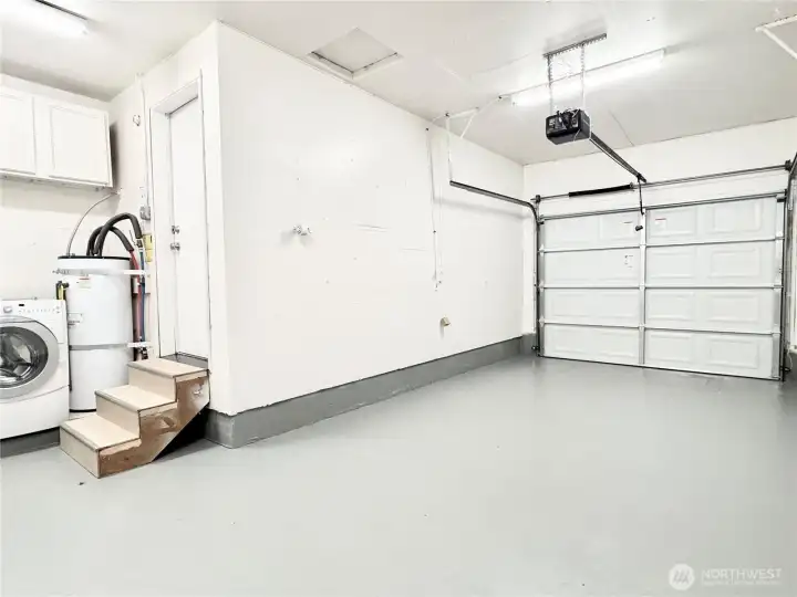 Attached One Car Garage with Washer & Dryer