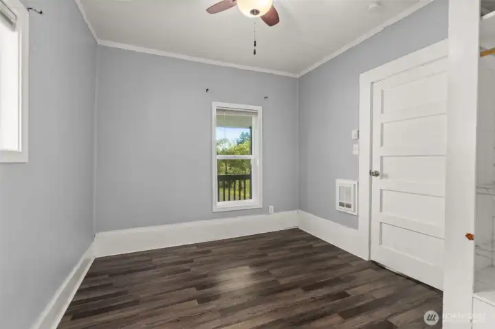Bedroom one with closet