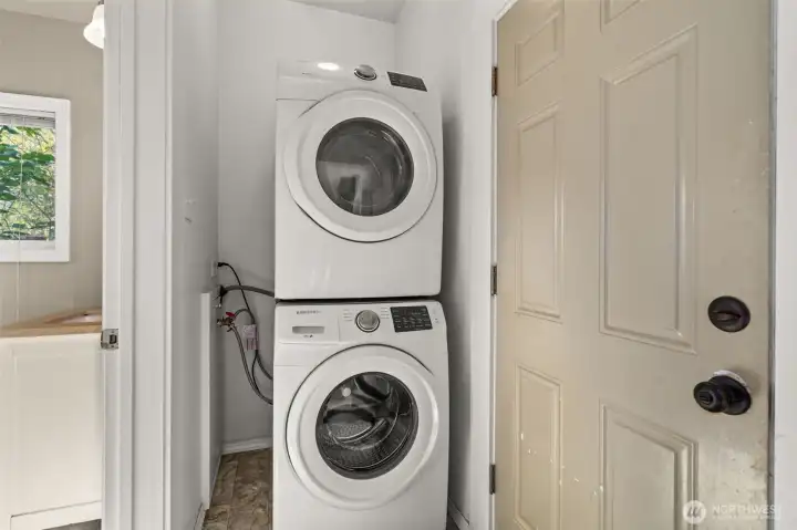 Stackable Laundry in laundry room
