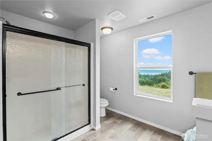 Enjoy the stunning view from your spacious, well appointed master bath.