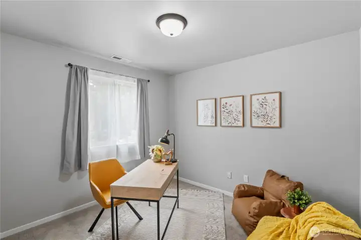 Additional 4th room upstairs for an office!