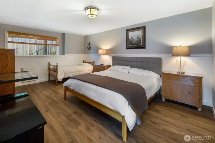 Lower level guest bedroom