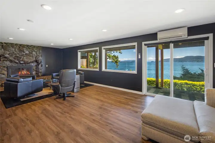 Great room on the lower level