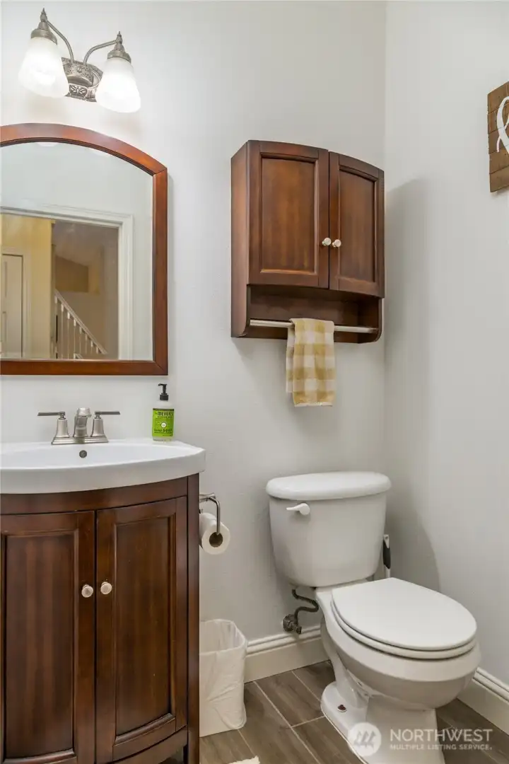 Half bathroom on the main floor