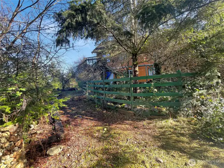around the side potential circular driveway.