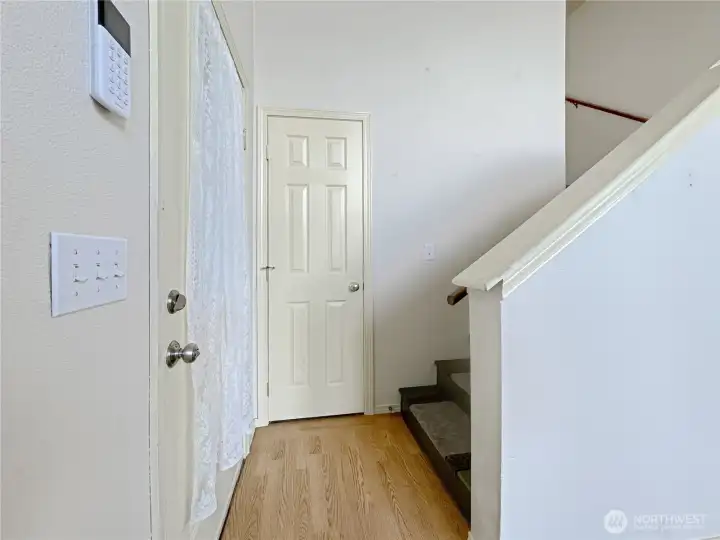 Entrance. Stairs to loft.