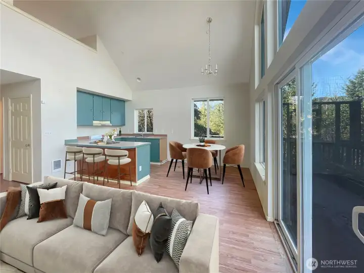 Livingroom virtually staged.