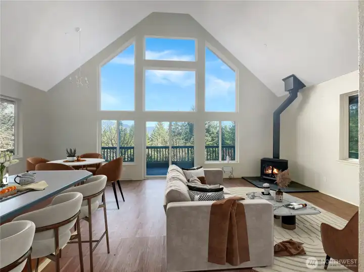 Livingroom virtually staged