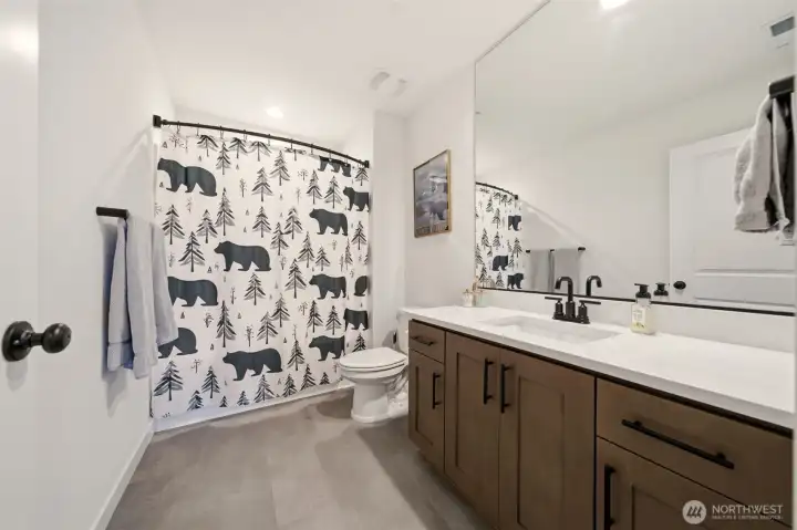 Hall bath. Upper level.